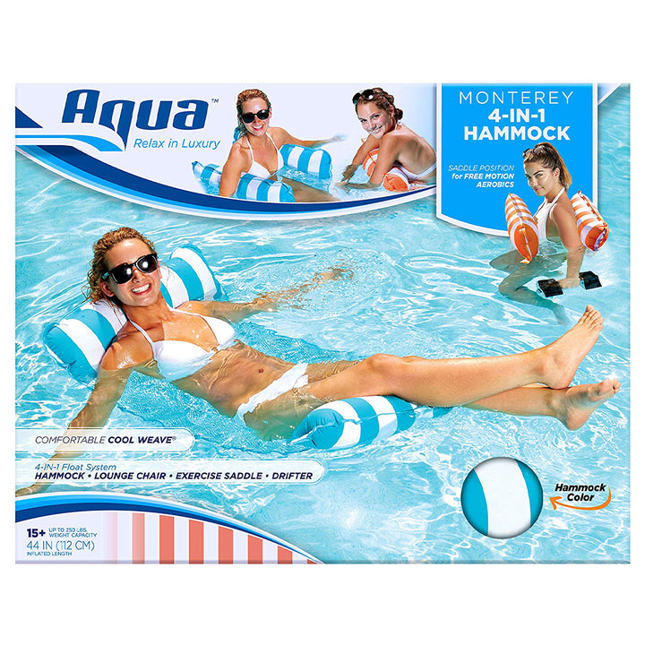 Aqua Deluxe Monterey Hammock 4 in 1 Multi Purpose Inflatable Pool Float (Used)