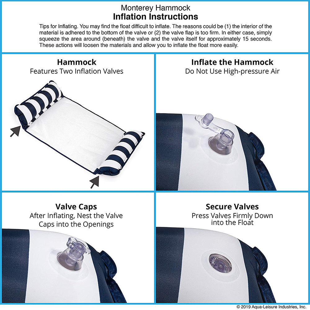 Aqua Deluxe Monterey Hammock 4 in 1 Multi Purpose Inflatable Pool Float (Used) - VMInnovations