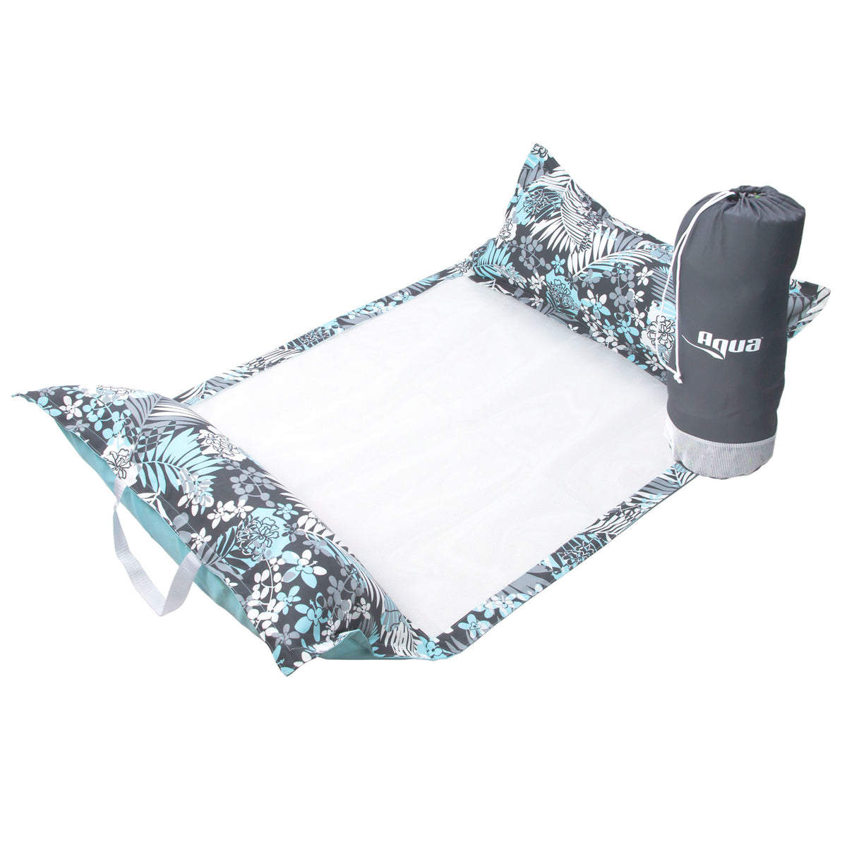 Aqua Leisure Premium Deluxe Monterey 4 in 1 Hammock Inflatable Pool Float, Blue