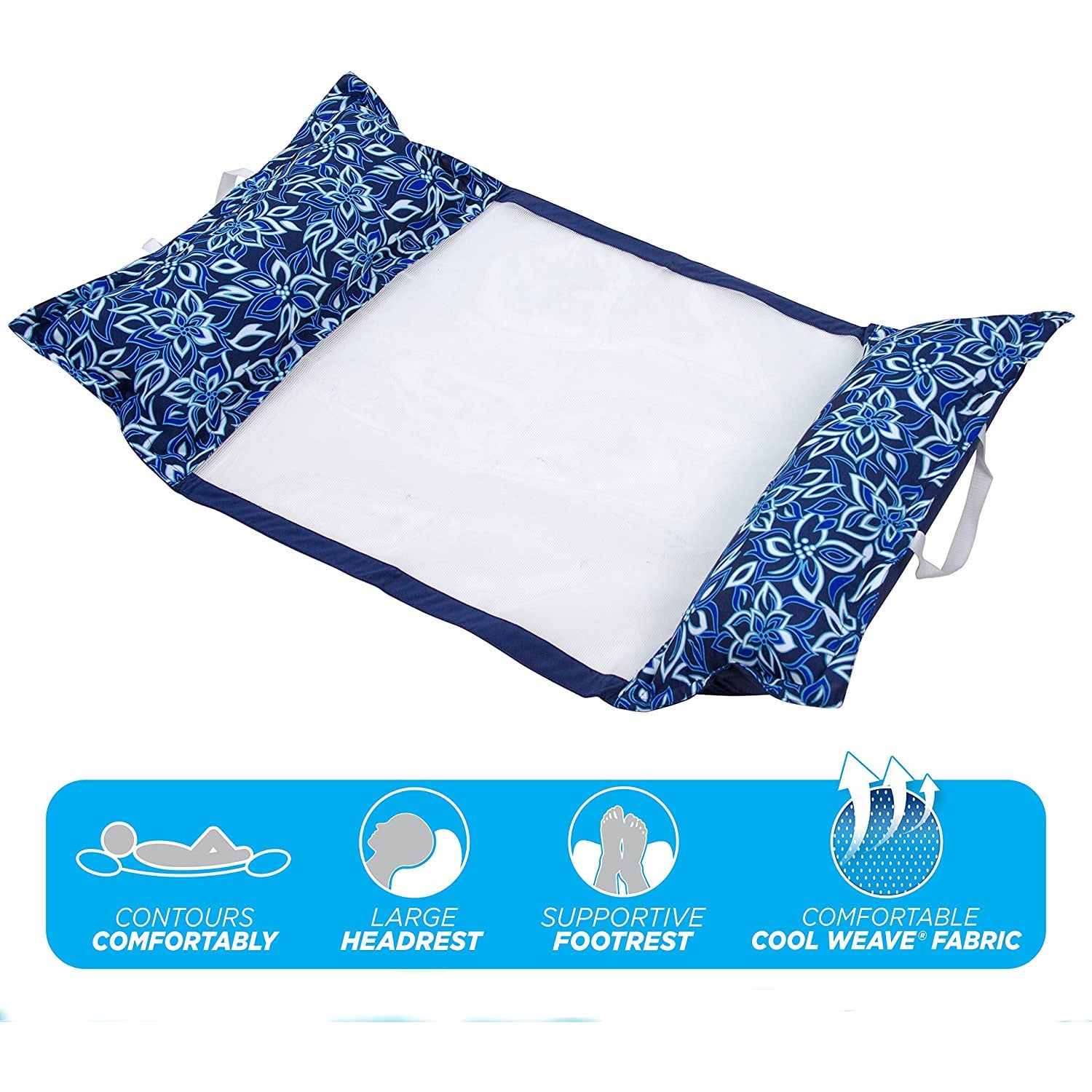 Aqua Leisure Inflatable Supreme Monterey Hammock Pool Float, Orchid Blue (Used) - VMInnovations