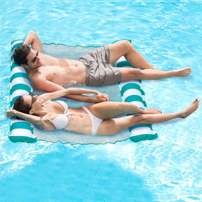 Aqua Leisure Catalina Hammock Inflatable 2 Person Pool Float, Teal (Open Box)