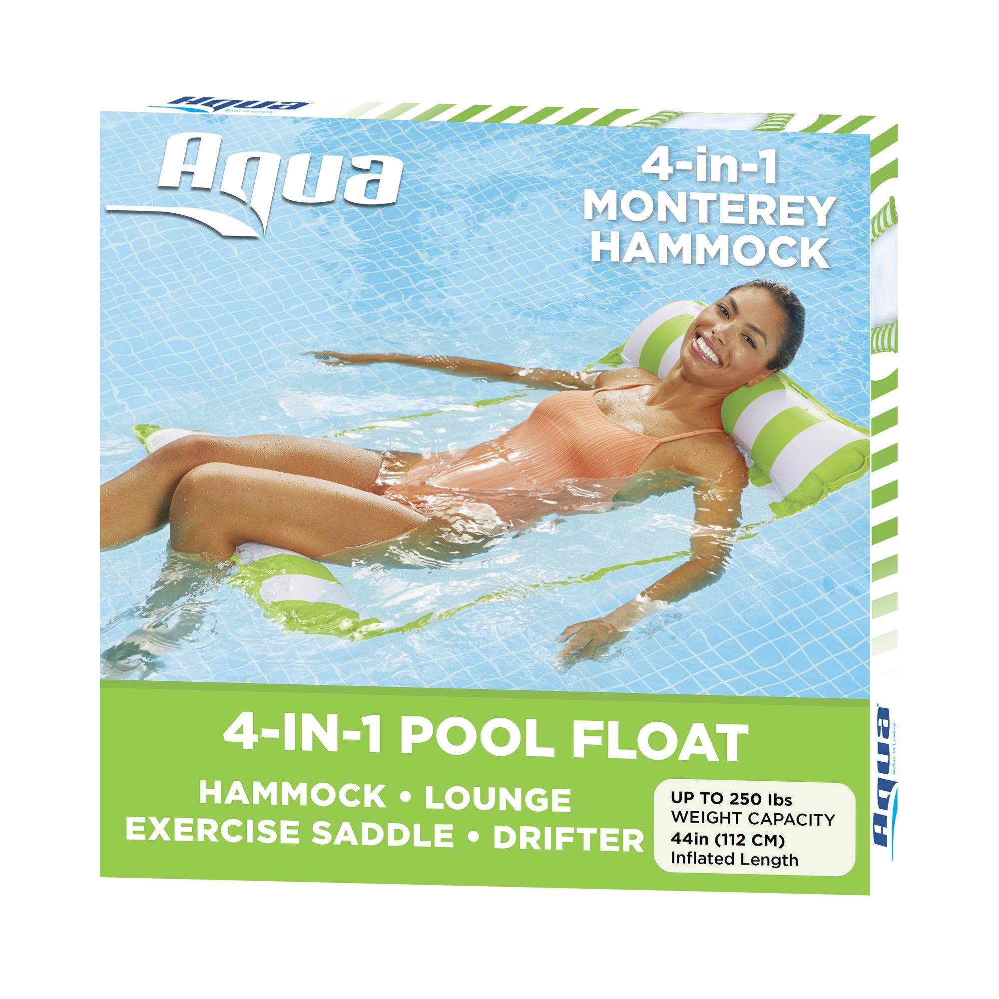 Aqua Leisure Supersized Floating Party Plank & Monterey 4-in-1 Pool Hammock - VMInnovations