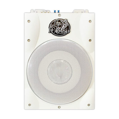 Lanzar 1000W Slim Waterproof Amplified Marine Subwoofer System White (For Parts)