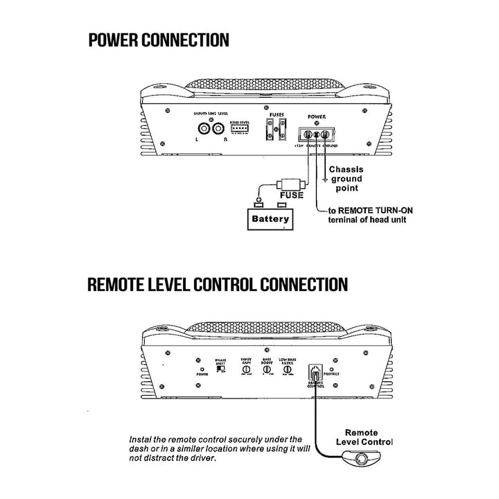 Lanzar AQTB8 1000 Watt Slim Waterproof Amplified Marine Subwoofer System, White