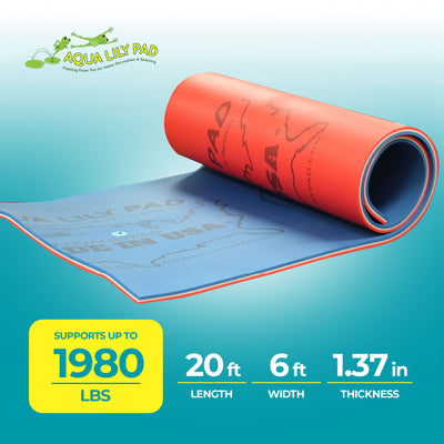Aqua Lily Pad 20' All American 2 Layer Water Playground Foam Island (Open Box) - VMInnovations