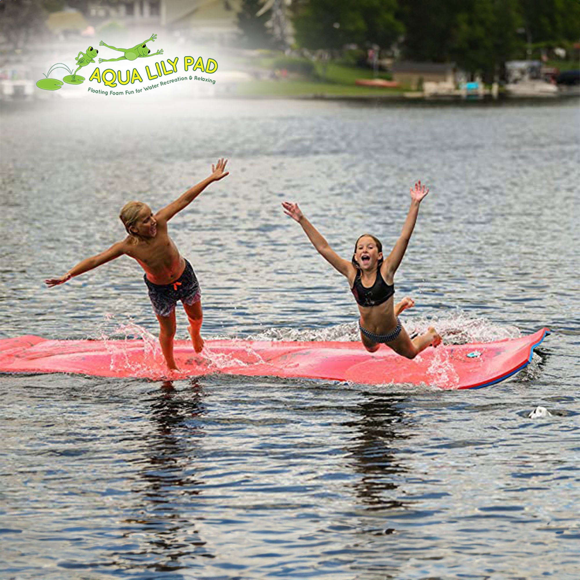 Aqua Lily Pad 20' All American 2 Layer Water Playground Foam Island (Open Box) - VMInnovations