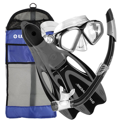 U.S. Divers Cozumel Medium Snorkeling Set with Fins, Mask, Snorkel, & Bag (Used)