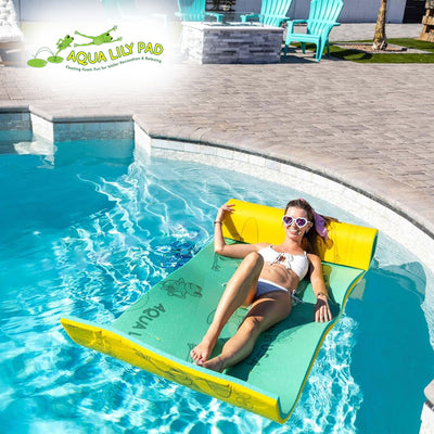 Aqua Lily Pad Tadpole Single Adult Floating Foam Pool Lounger Mat (Open Box)