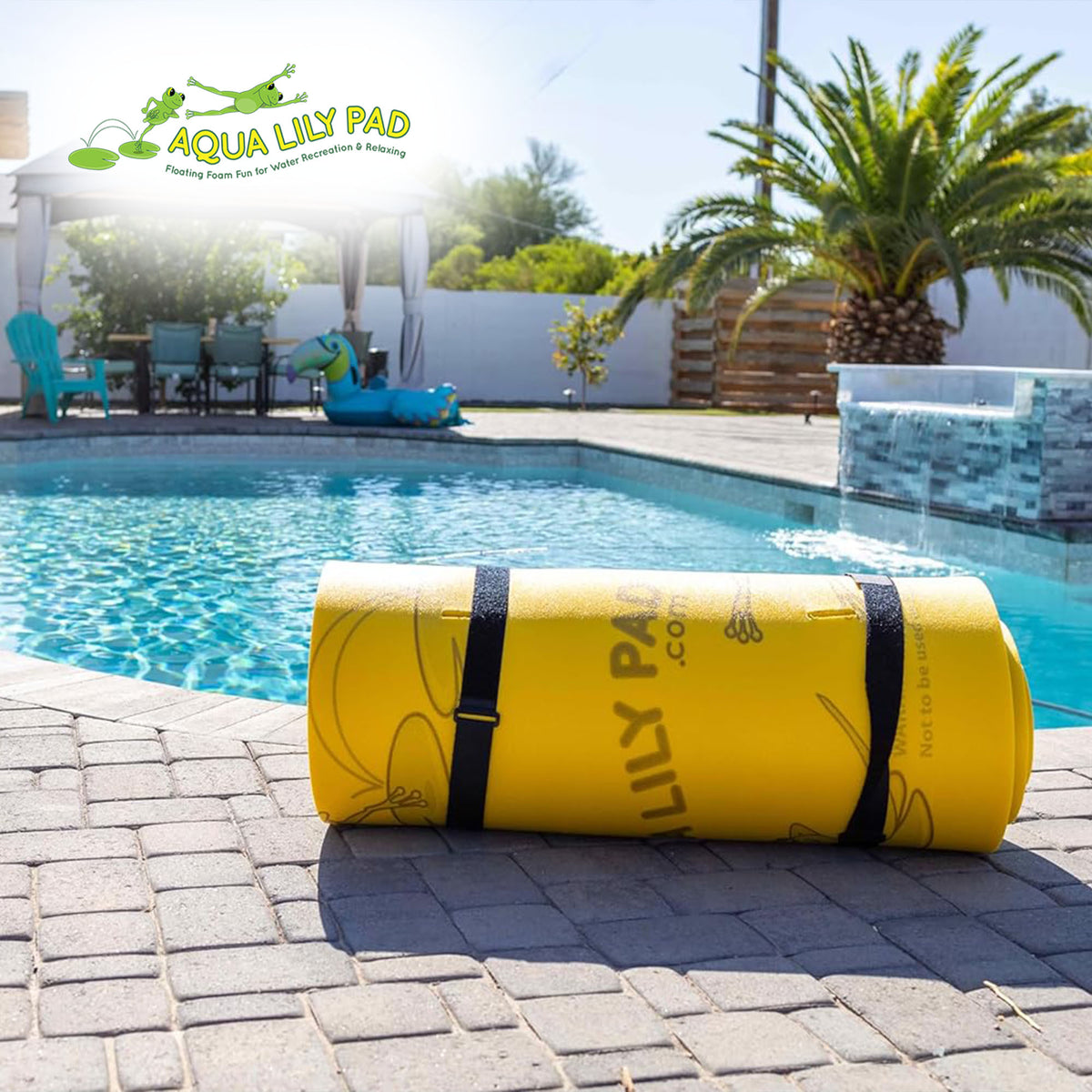 Aqua Lily Pad Tadpole Single Adult Floating Pool Mat, Green/Yellow (For Parts)