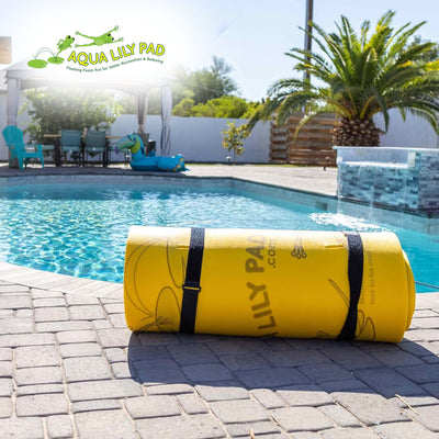 Aqua Lily Pad Tadpole Single Adult Floating Pool Mat, Green/Yellow (For Parts)