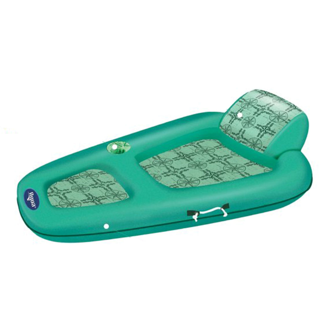 Aqua Leisure Polyknit Luxe Water Recliner Pool Inflatable, Compass Rose (Used)