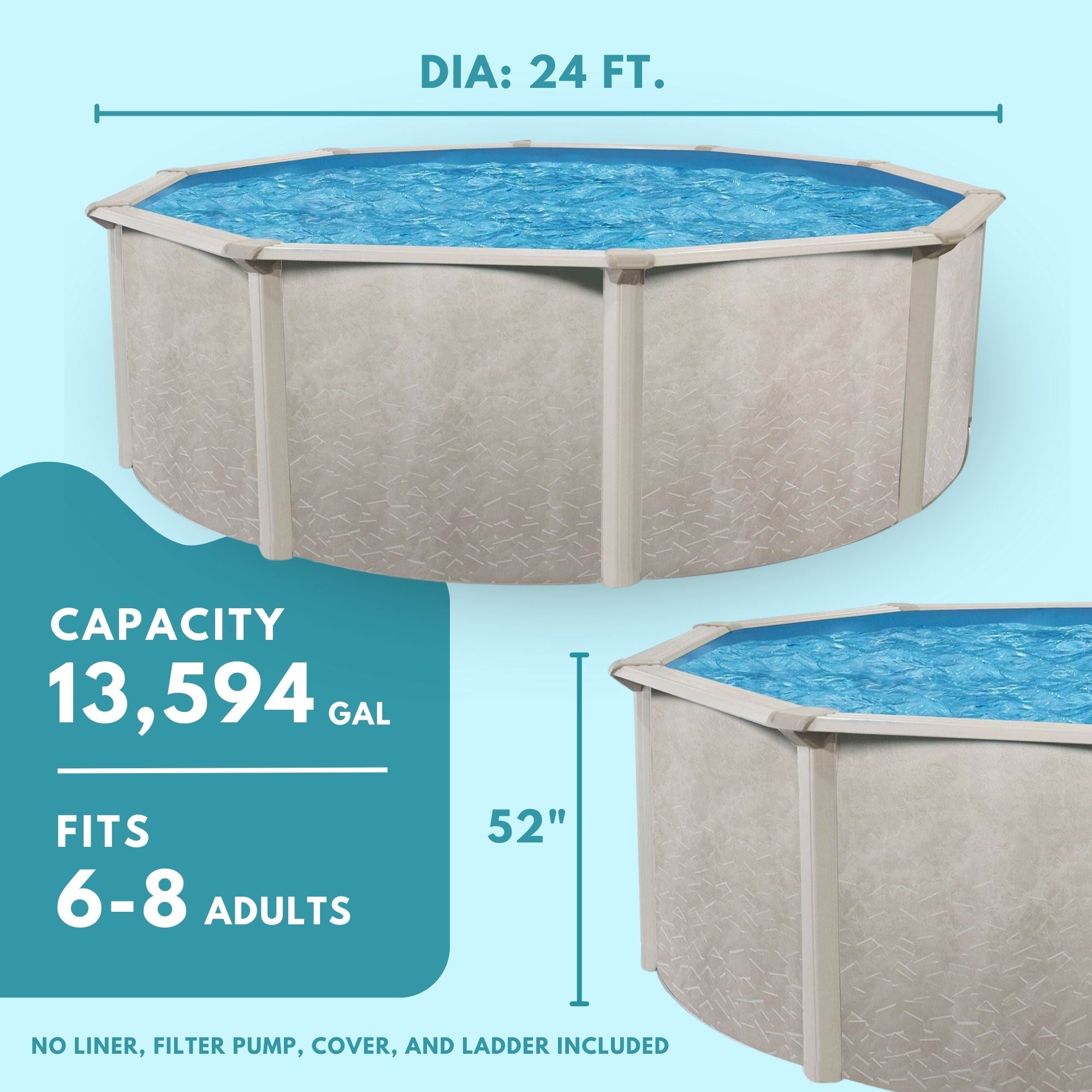 Cornelius Phoenix 24' x 52" Round Steel Frame Only Liner Sold Separate(Open Box) - VMInnovations
