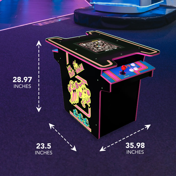 Arcade1UP Ms.PAC-MAN Head-to-Head 12 in 1 Arcade Table, Black Series (Used) - VMInnovations