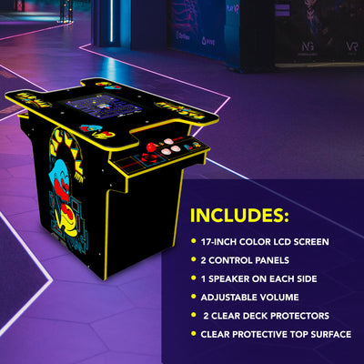 Arcade1UP PAC-MAN Head-to-Head Arcade, 12 Games in 1, Black Series (For Parts)