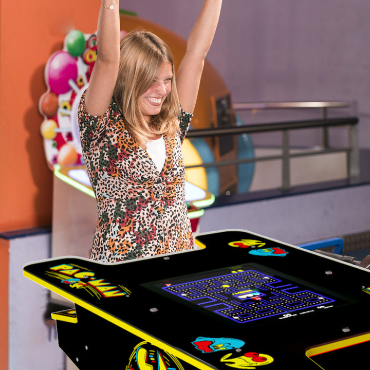 Arcade1UP PAC-MAN Head-to-Head Arcade Table, 12 Games in 1, Black Series Edition - VMInnovations