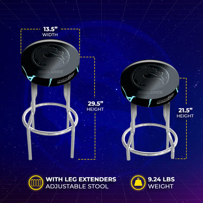 Arcade1Up Midway Mortal Kombat Video Game Stool with Leg Extenders (Open Box) - VMInnovations