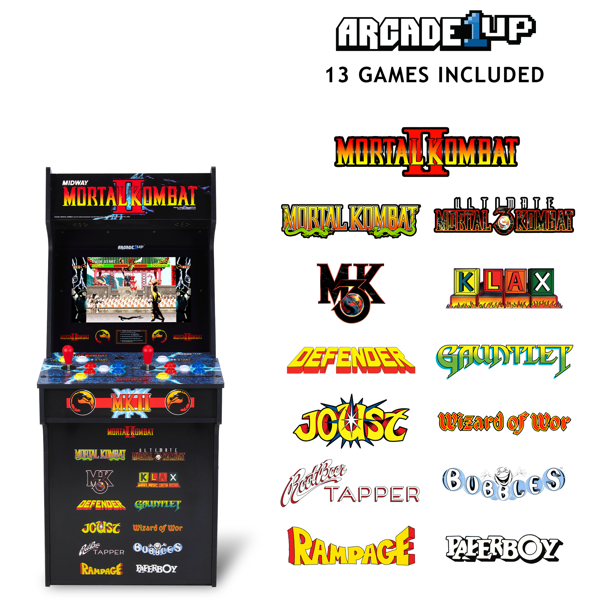 Arcade1Up Mortal Kombat Classic SE Arcade Machine and Classic SE 14.25" Riser