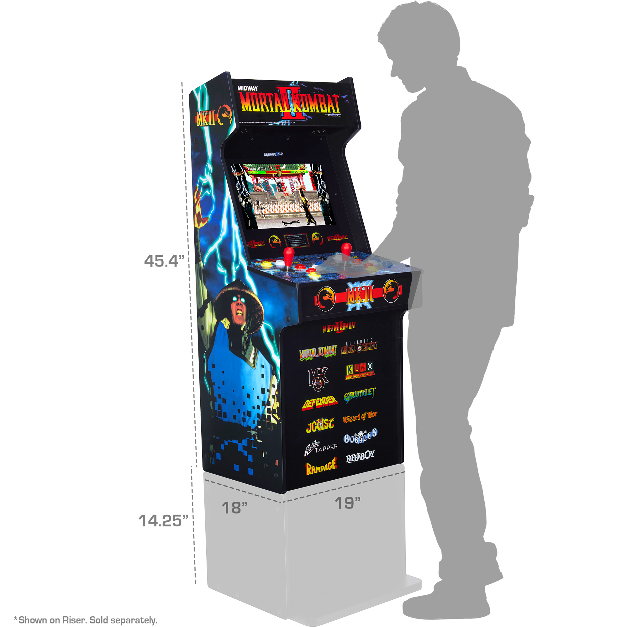 Arcade1Up Mortal Kombat Classic SE Arcade Machine and Classic SE 14.25" Riser