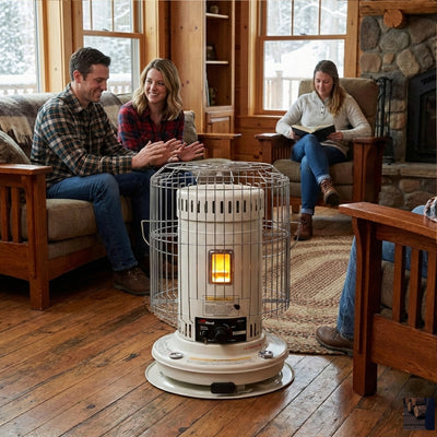 Sengoku KeroHeat Portable Convection Kerosene Heater, 23,500 BTU, White (Used)