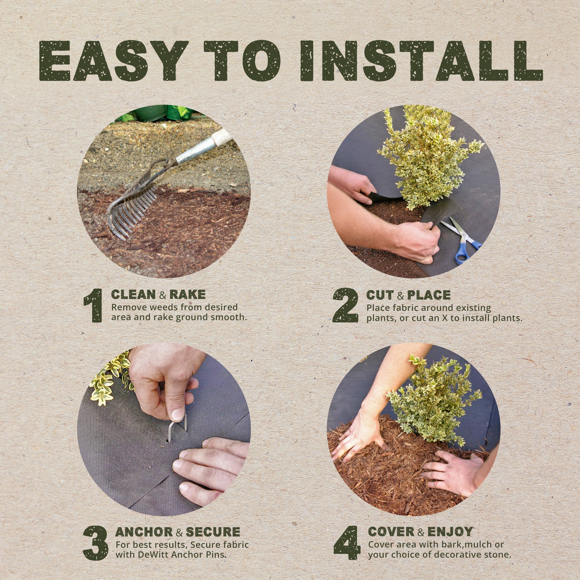 DeWitt 2 x 50 Ft All Natural Paper Mulch Garden Weed Barrier (16 Pk) (Open Box) - VMInnovations