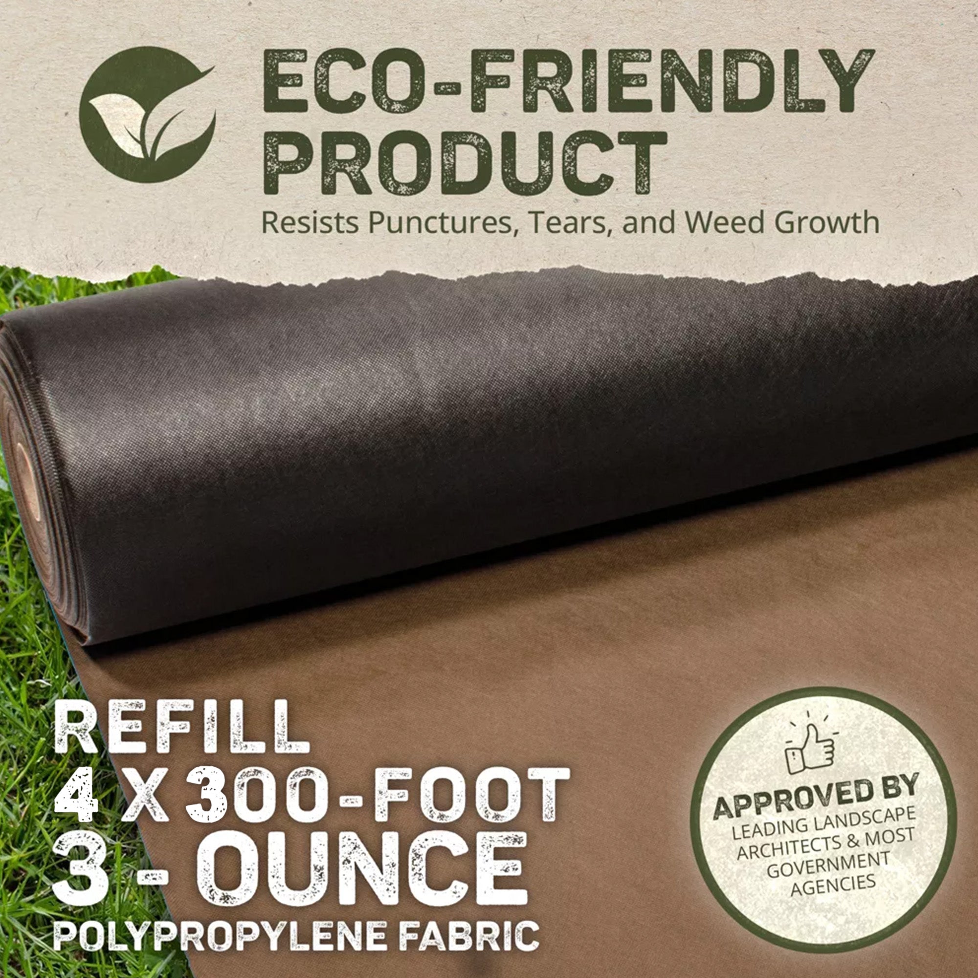 DeWitt Weed Barrier Pro Landscape Fabric in Brown (3 Oz), 4x300' (Open Box)