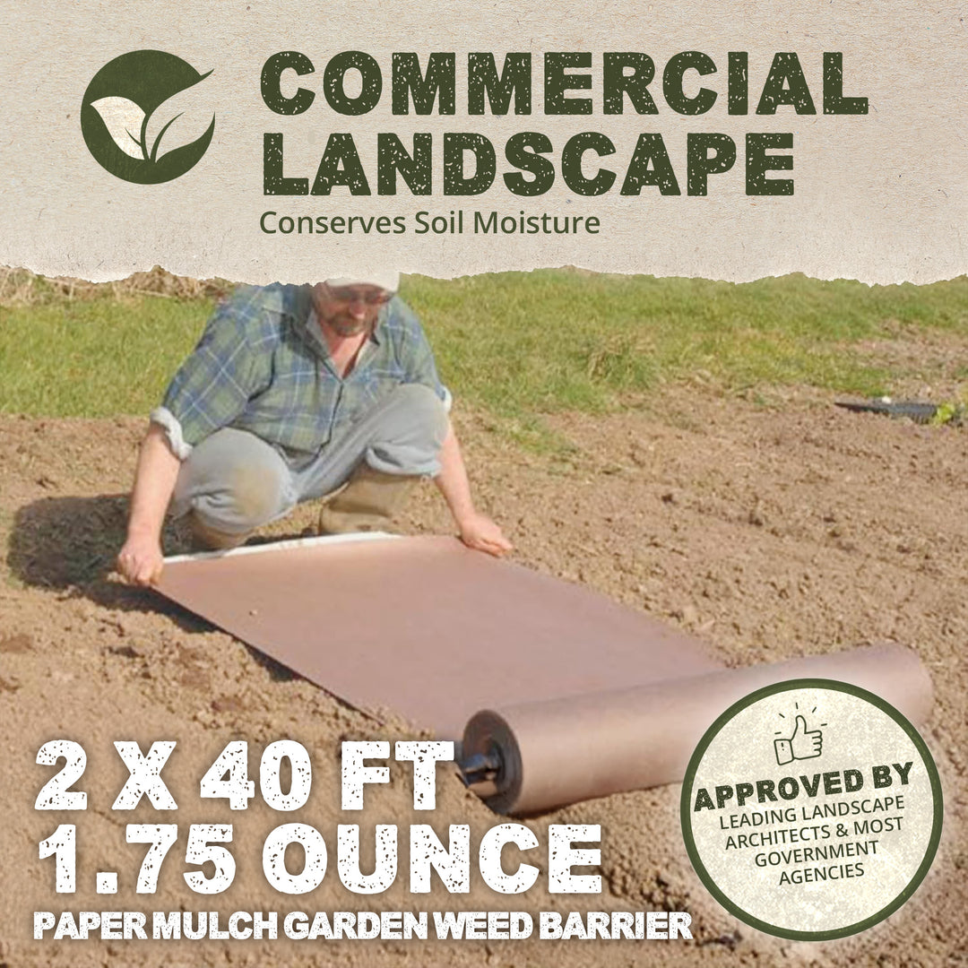 DeWitt NAT240RF 2 x 40 Ft All Natural Paper Mulch Garden Landscape Weed Barrier