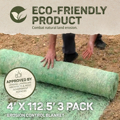 DeWitt Excelsior Landscape Erosion Control Blanket, 4'x112.5' (3 Pack)