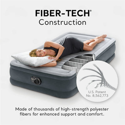 Intex Comfort Deluxe Dura-Beam Air Mattress w/ Built-In Pump, Twin (For Parts) - VMInnovations