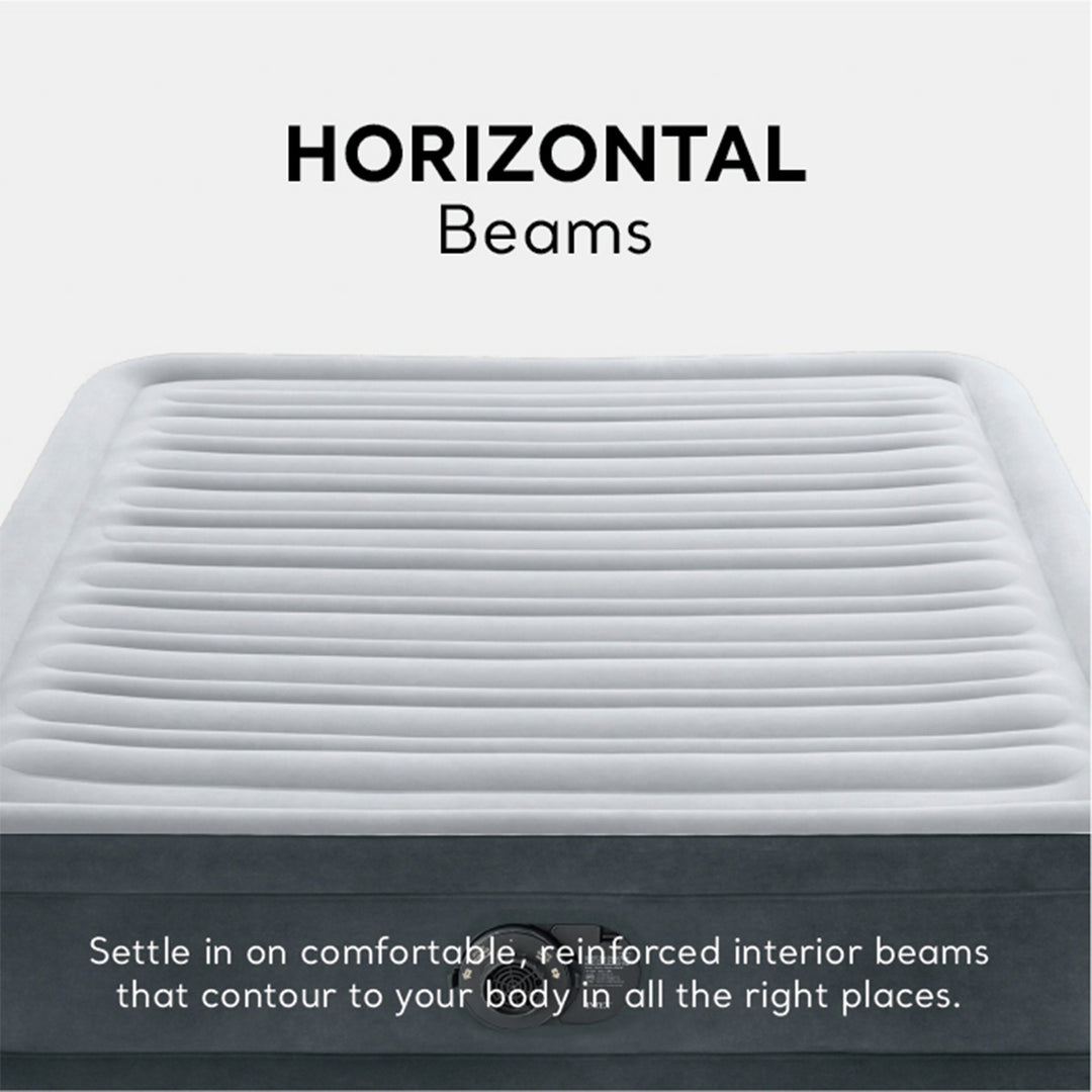 Intex Comfort Deluxe Plush Air Mattress Bed with Built-In Pump, Full (Used) - VMInnovations