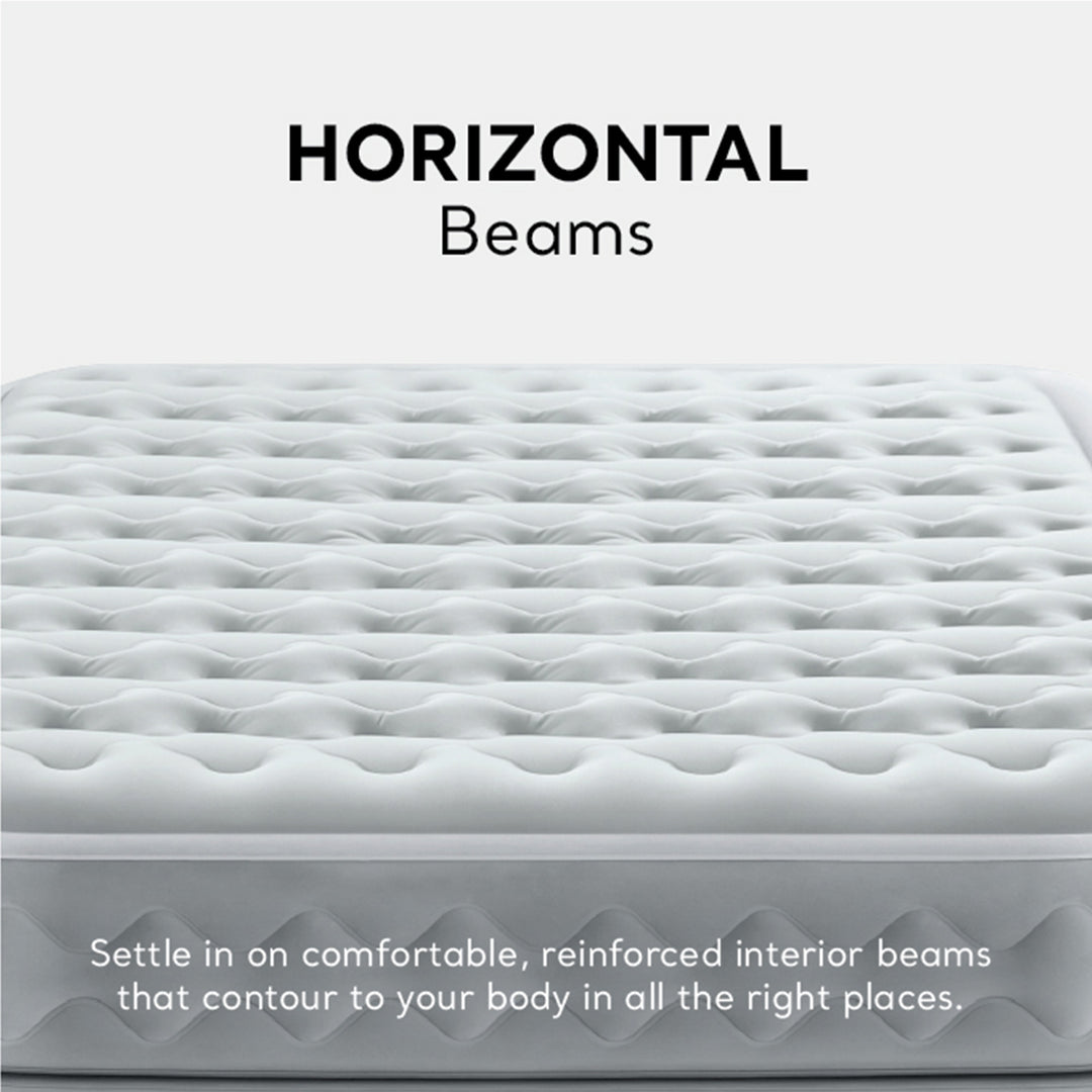 Intex Dura Beam Supreme Air Flow Air Mattress with Built In Pump, Queen (Used)