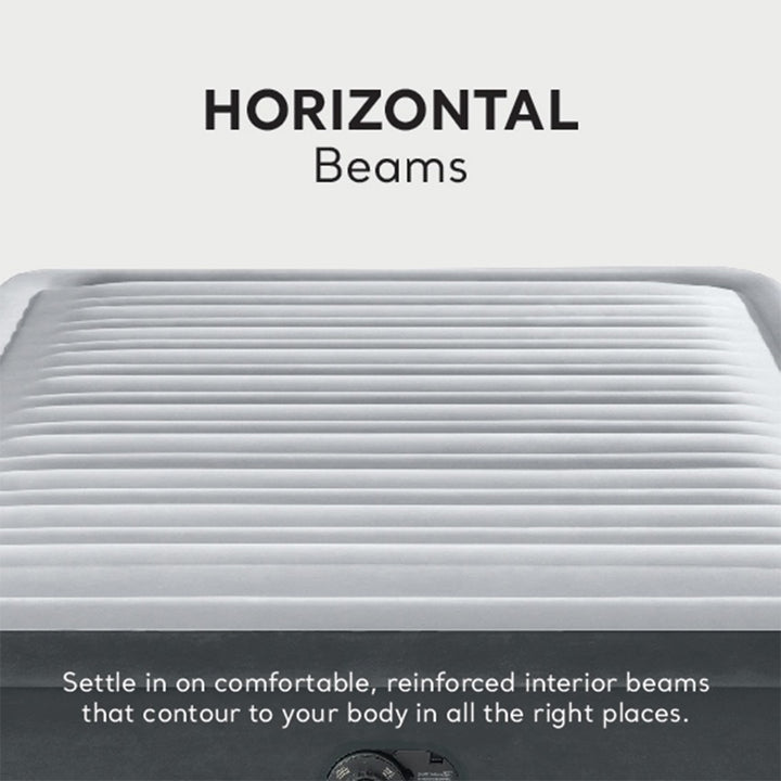 Intex Dura Beam Deluxe Pillow Raised Air Mattress Bed Built In Pump, Q(Open Box)
