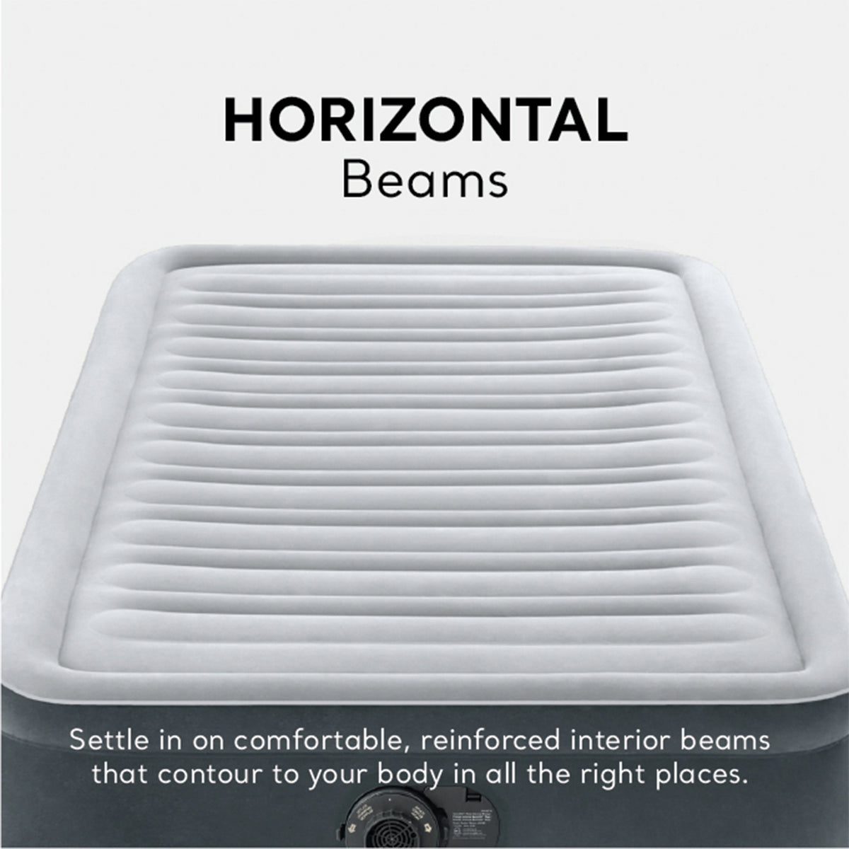Intex Comfort Deluxe Dura-Beam Air Mattress w/ Built-In Pump, Twin (For Parts)