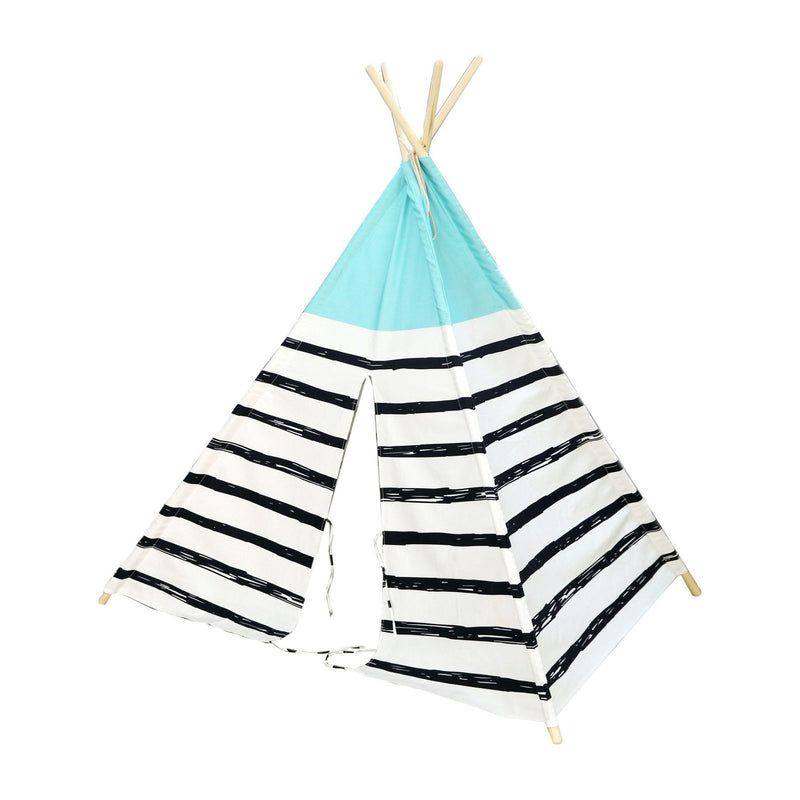 Asweets Blue Top Childrens Kids Foldable Canvas Play Teepee Tent Toy (Used)