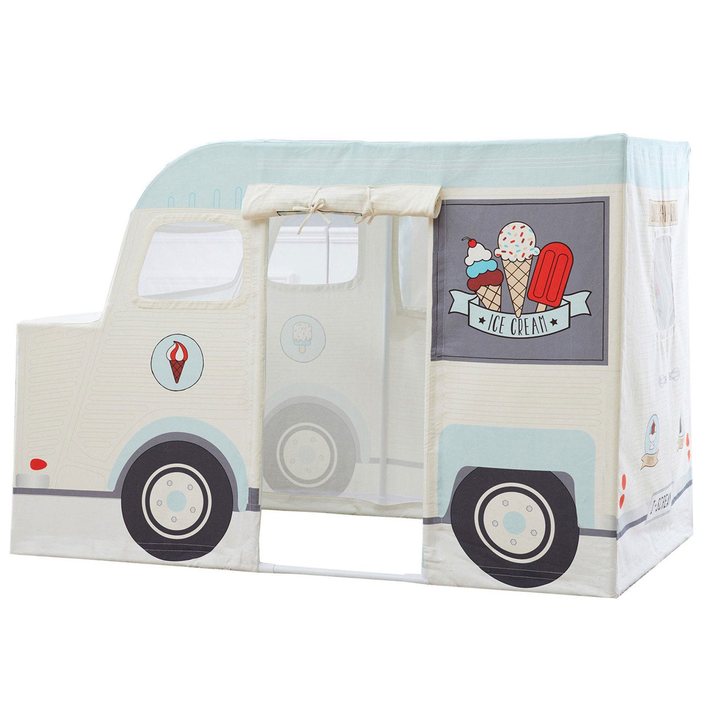 Asweets 59x32x40 In Children Kid Ice Cream Truck Pretend Play House Tent (Used) - VMInnovations