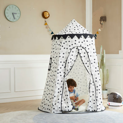 Asweets Childrens Foldable Canvas Pop Up Play Tent, Up in the Stars (Open Box) - VMInnovations