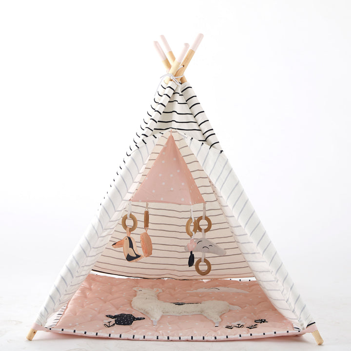 Wonder&Wise Indoor Kids Foldable Activity Toy Teepee Play Tent w/Mat (For Parts)