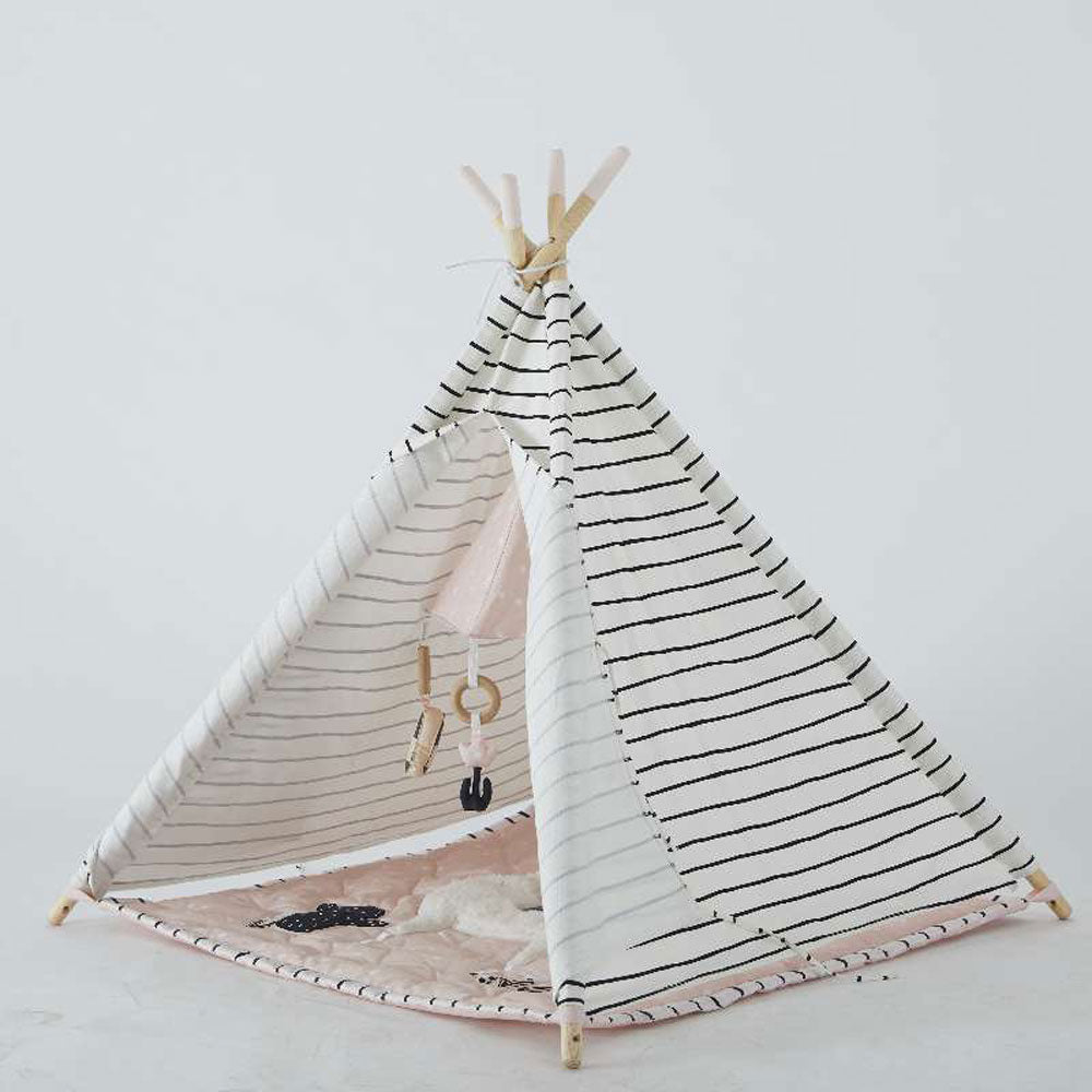 Wonder&Wise Indoor Kids Foldable Activity Toy Teepee Play Tent w/Mat (For Parts)