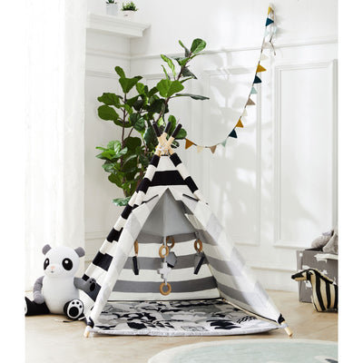 Asweets Indoor Foldable Teepee Play Tent with ABC Mat (Open Box) - VMInnovations