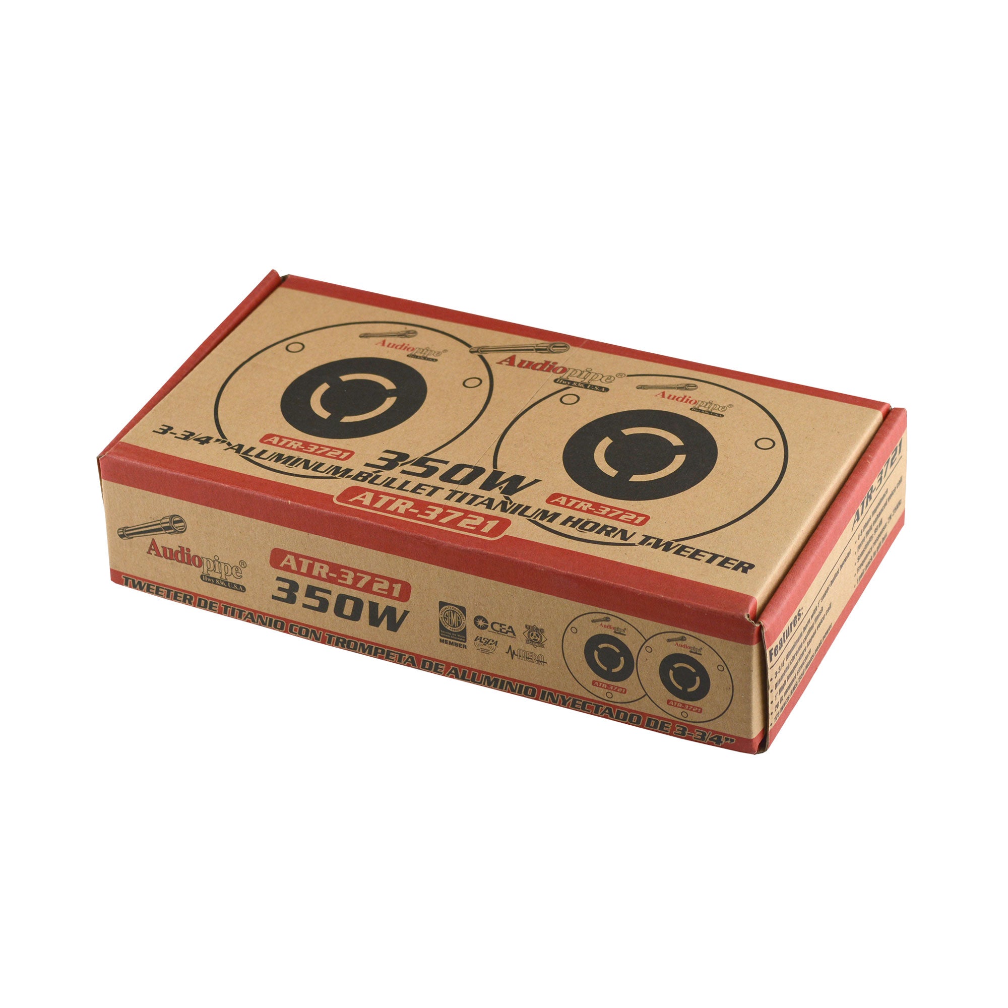 DS18 Pro GM 6.5" 480 Watt Car Speaker (2 Pack) w/Audiopipe 3.75" Bullet Tweeters