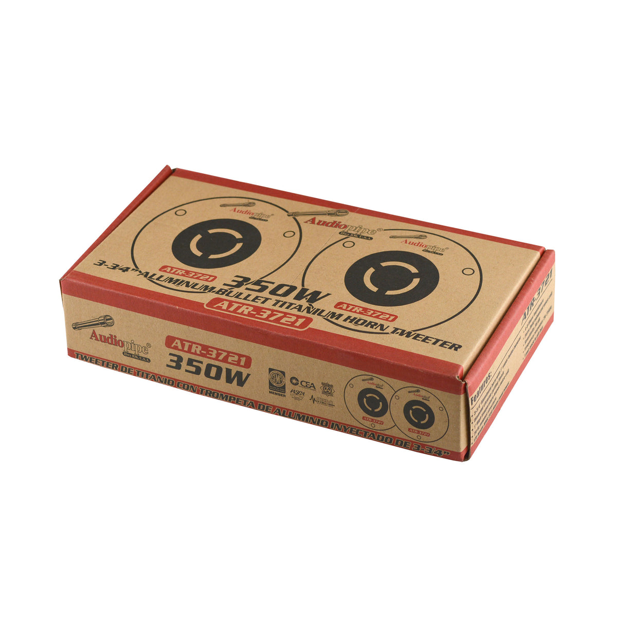 DS18 Pro GM 6.5" 480 Watt Car Speaker (2 Pack) w/Audiopipe 3.75" Bullet Tweeters
