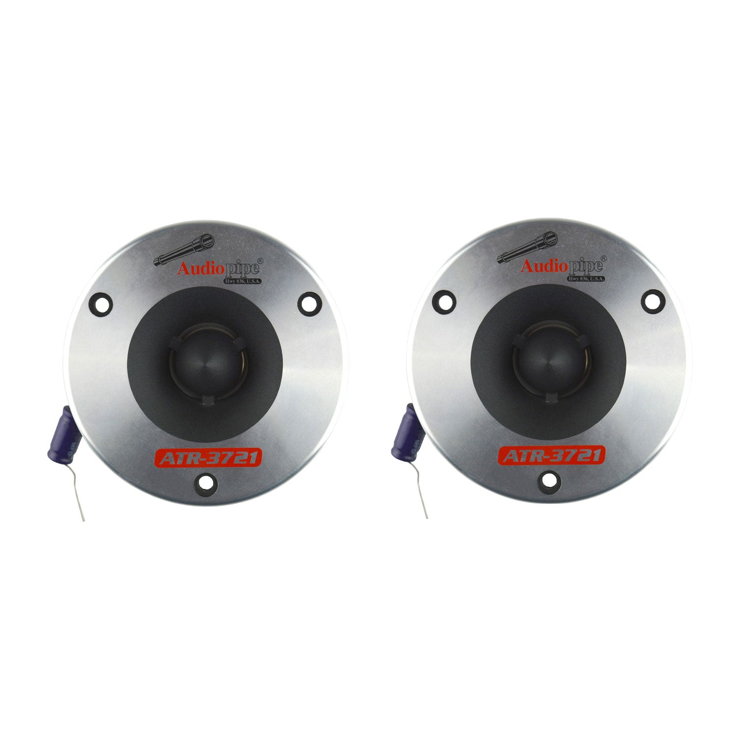 DS18 Pro X 6.5" 500W Car Speaker (2 Pack) w/Audiopipe 3.75" Bullet Tweeter, Pair