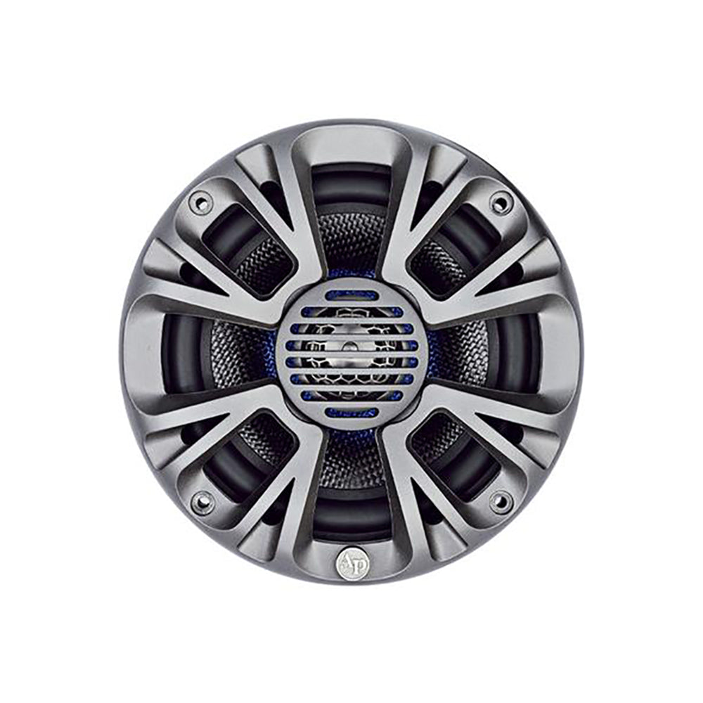 Audiopipe 250 Watt Max 4 Ohms Car Audio 2 Way Marine Speaker, Silver (2 Pack)