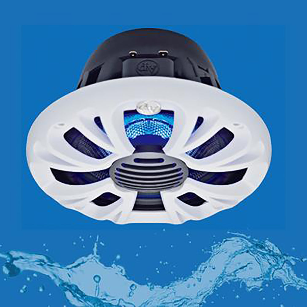 Audiopipe 250 Watt Max 4 Ohms Car Audio 2 Way Marine Speaker, Silver (4 Pack)