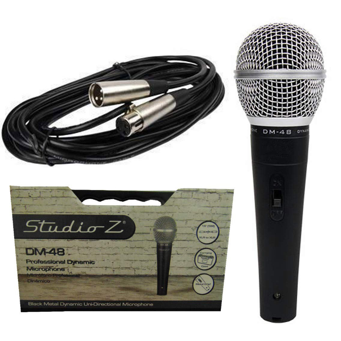 Audiopipe Studio Z Dynamic Pro Live Performance Microphone, Black (Open Box) - VMInnovations