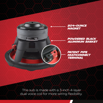 Audiopipe Car Audio Package w/ 1800W Class D Mono Amp and 2 12" 1800W Subwoofers - VMInnovations