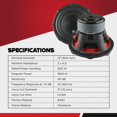 Audiopipe TXX-BD3-12 12 Inch 1800W Car Audio DVC Dual 4 Ohm Subwoofer (Open Box)