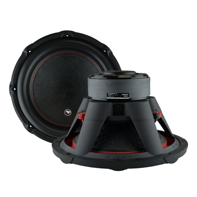 AudioPipe 12 In DVC Car Audio Subwoofer and QPower 12 In Sub Box Enclosure QBOMB