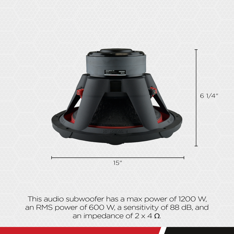 AudioPipe TXX-BD2-10 1200W 10" 4 Ohm DVC Car Audio Subwoofer, Black (4 Pack)