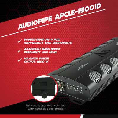 Audiopipe APCLE-18001D 1800 Watt Class D 1 Ohm Car Audio Mono Amplifier (2 Pack) - VMInnovations