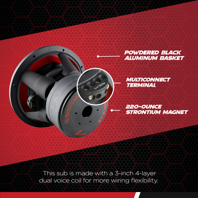 AudioPipe TXX-BDC4-12 Dual 4 Ohm 12 inch 2,200 W Car Subwoofer, Black (4 Pack)